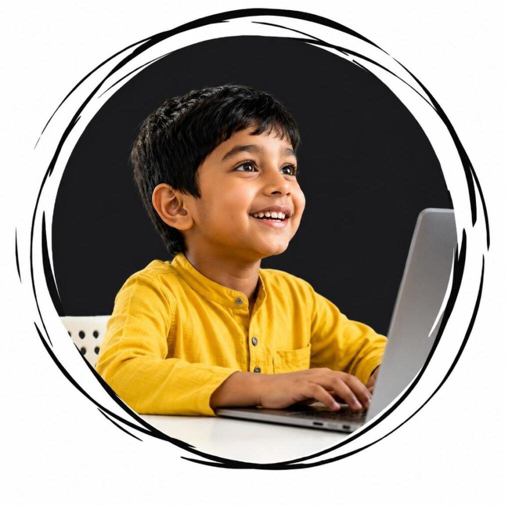 Child learning Bhagavad Gita classes for kids online with Vatoto.live