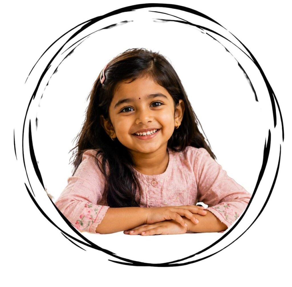Child learning Hanuman Chalisa classes for kids online with Vatoto.live