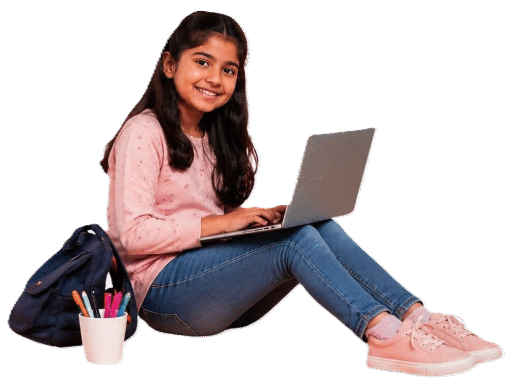 Child starting online learning journey with Vatoto.live